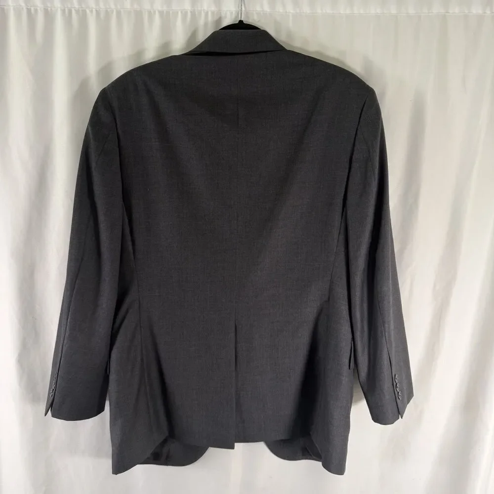 Brooks Brothers 100% Wool Blazer Men's 39 Grey 2 Button Front Inner Pockets